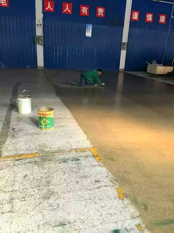 吳江標(biāo)識公司平涂型環(huán)氧地坪進場施工